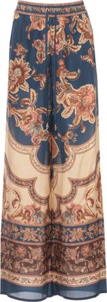 Zimmermann Blue Aster Floral Pattern Sweatpants