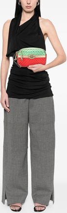 Gucci Pre-owned Womens Quilted Colorblock Shoulder Bag - Red Leather - One Size