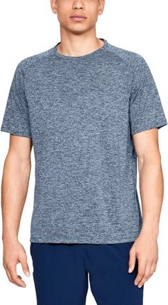 Under Armour Mens Tech 2.0 Short Sleeve Breathable Sports T-Shirt, Academy Blue (409) / Steel, 4XL Long