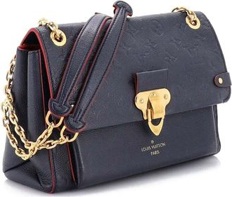 Louis Vuitton Blue Monogram Empreinte Leather Vavin Pm (Authentic Pre-Loved)