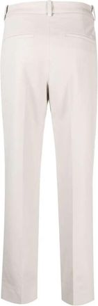 Calvin Klein Tailored Grey Stretch Gabardine Slim Ankle Trousers