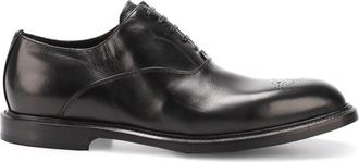 Dolce & Gabbana Marsala Lace-Up Oxfords Zwart Leer - Heren - Nette schoenen - Zwart - 44 EU - Leer - Schoenen