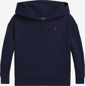 Polo Ralph Lauren Boys Cotton-Blend Hooded Sweatshirt With Logo Navy Hoods & Sweatshirts