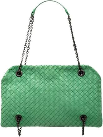 Bottega Veneta Pre-owned The Duo Shoulder Bag - Dames - Vintage Schoudertas - Groen - ONE Size - Leer - Vintage