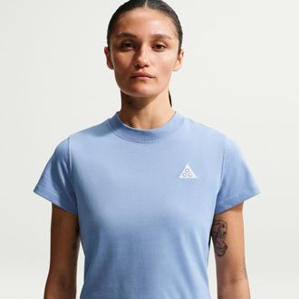 Nike Womens Nike ACG Dri-FIT Short-Sleeve Top in Blue | II7283-486