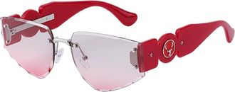 Generic Rimless Punk Sunglasses For Women Men Sun Glasses For Ladies vintage Frameless Eyewear Shades UV400,C7Red,One size 2026