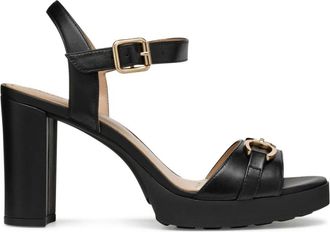 Geox Zwarte platte sandalen voor vrouwen - Dames - Sandalen met hakken - Zwart - 40 EU - Leer - Schoenen