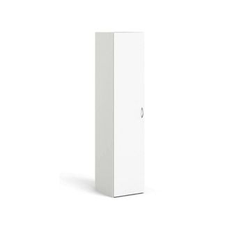 Dmora Armario multiuso 1 puerta madera blanca