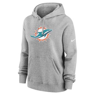 Nike Miami Dolphins Club Nike Womens NFL Pullover Hoodie in Grey | 00Z506G9P-LT3