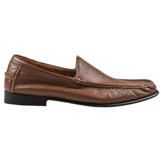 Kiton Loafers, male, Brown, Size: 6 1/2 US Loafers Regular Solid 100% Handmade