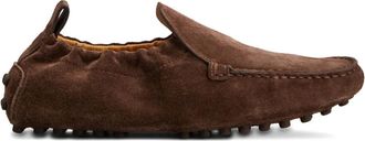 Tod's Mocassini con dettaglio zigrinato - Marrone