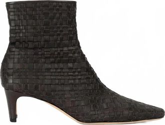 Staud Womens Wally Ankle Boots In Espresso