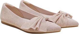 Vivaia Pointed-Toe Bow Flats in Rose Gold at Nordstrom, Size 6.5