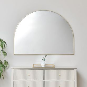 Melody Maison Large Gold Arched Wall Mirror 90cm X 120cm | Size: 90 cm X 120 cm