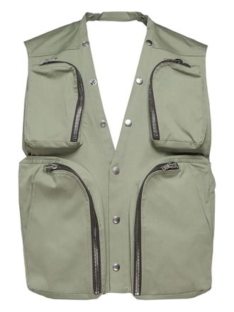 Rick Owens Hollywood cargo gilet - unisex - Cotton - 50 - Green