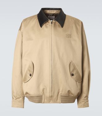 Miu Miu Cotton twill blouson jacket