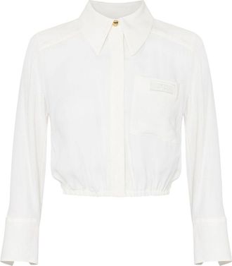 Elisabetta Franchi Blusa crop - Bianco