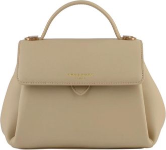 Pourchet Tassen, Dames, Beige, ONE Size, Leer, S&eacute;vign&eacute; MM Handtas