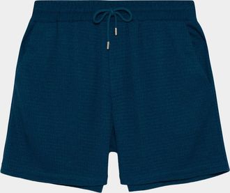 SIMKHAI Men & apos;s Conroy Waffle-Weave Drawstring Shorts