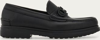 Ferragamo Men Loafer with Gancini buckle Black Size 12.5