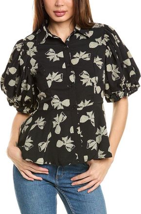Gracia Puff Sleeve Peplum Blouse