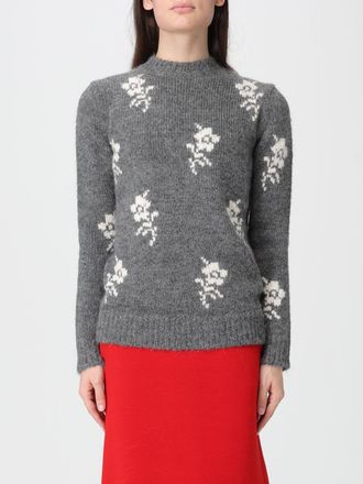 Jil Sander Maglia a girocollo in lana vergine con fiori Jil Sander