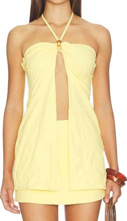 Devon Windsor Jamie Long Top In Lemondrop