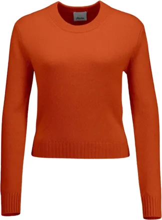 Allude Orange Finely Knit Cashmere Sweater