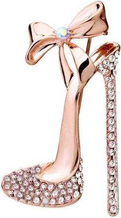 Generic Bow Brooch Pins High Heel Shape Clothing Collar Bags Accessories for Parties Exhibitions Conferences Important Occasion Practical and Clever Multicolo