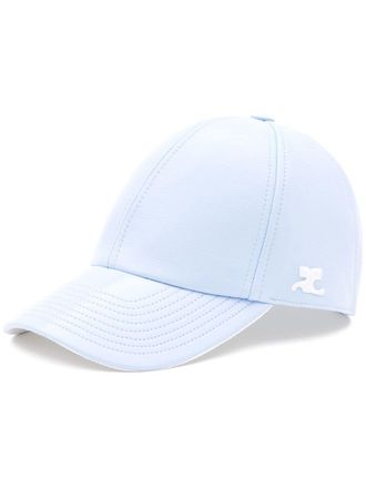 Courrèges logo-patch baseball cap - Blue