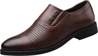 Generic Dress Shoes for Men Comfortable, Formal Business Shoe Slip On Brogues Derbys Shoes Pointed Toe Suit Wedding Shoe Breathable Dress Loafers Comfortable 