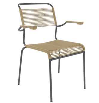 Schubiger M&ouml;bel Spaghetti-Stuhl S&auml;ntis mit Armlehnen