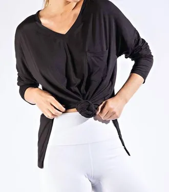Mono B Basic With Pocket Solid Tee In Black