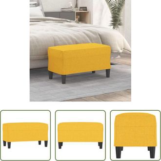 vidaXL Panca in tessuto - Panca Giallo Chiaro 70x35x41 cm in Tessuto