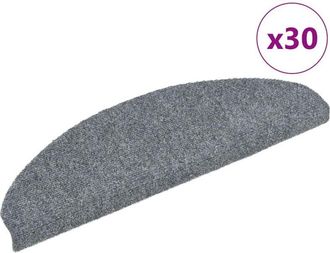 vidaXL Vidaxl - Tappetini Autoadesivi per Scale 30 pz Grigio Chiaro 65x21x4 cm