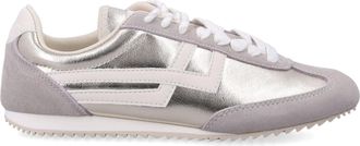 Keds Racer 77 Metallic Silver Suede Overlay Sneakers
