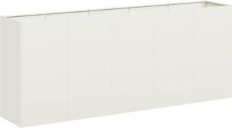 vidaXL Planter White 200x40x80 cm Cold-rolled Steel Vidaxl