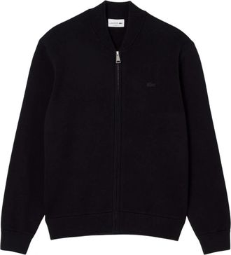 Lacoste Zwarte Zip-Up Sweatshirt Aw 25 - Heren - Vesten met rits - Zwart - S - Katoen - Hoodies & sweatvesten