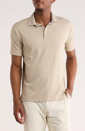 Vintage 1946 Nublend Stripe Hybrid Piqu&eacute; Polo in Stone at Nordstrom Rack, Size X-Large