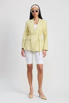 Emory Park Self Belt Blazer In Sage