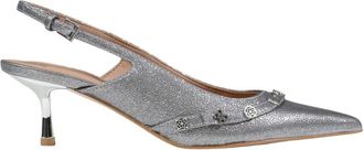 Guess Yanai Slingback Pumps - Dames - Pumps - Grijs - 36 EU - Katoen - Schoenen
