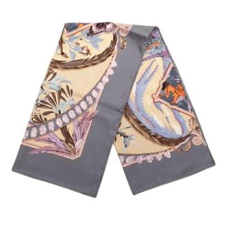Herm&egrave;s Pre-owned Scarves, female, Gray, Size: ONE SIZE Pre-owned Amazonia Scarf