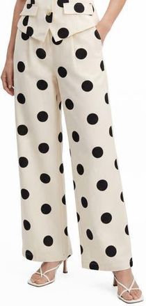 By Design Maude Polka Dot Wide Leg Pants in Harper Dot at Nordstrom Rack, Size Medium