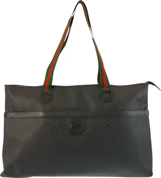 Gucci Black Pvc Micro Gg Tote (Authentic Pre-Loved)