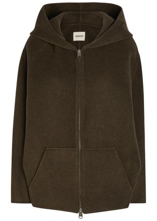 Khaite Dolem Hooded Wool Jacket - Khaki - S (UK8-10 / S)