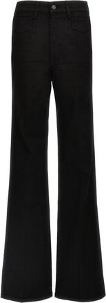 Tom Ford Stretch Twill Denim Wide Flare Jeans - Dames - Loose Fit Jeans - Zwart - W27 - Denim - Jeans