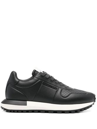 Emporio Armani Runner sneakers - men - Calf Leather/Polyurethane/Fabric/Calf Leather/Rubber - 11 - Black