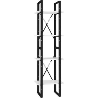 vidaXL 4-Tier Book Cabinet White 40x30x140 cm Engineered Wood vidaXL