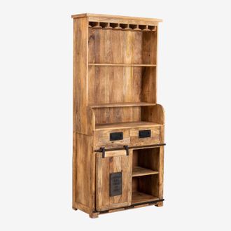 Sklum Alacena Con 2 Cajones En Madera De Mango Uain Sklum