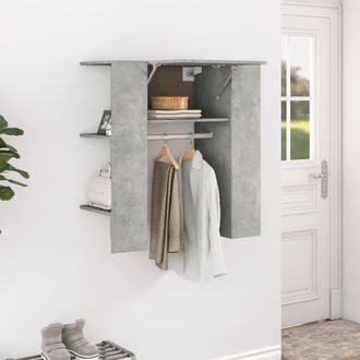 vidaXL Vidaxl - Mueble Recibidor Madera Ingenier&iacute;a Gris Hormig&oacute;n 97,5x37x99 Cm